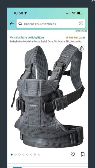 Mochila Portabebés BabyBjörn One Air