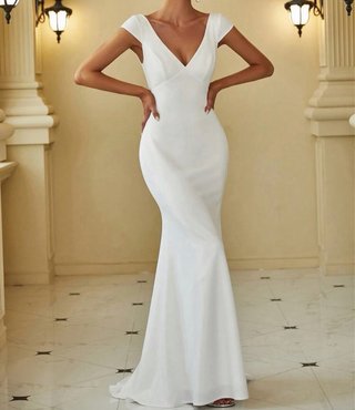 Vestido de Novia Talla 44 Encaje Espalda