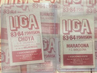 LOTE +350 “SIN PEGAR” CROMOS LIGA ESTE 83-84