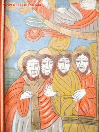 ICONO PINTADO EN CRISTAL. TRANSILVANIA. S.XIX