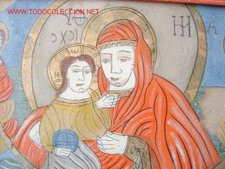 ICONO PINTADO EN CRISTAL. TRANSILVANIA. S.XIX