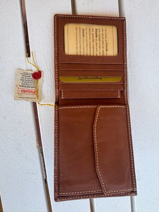 Cartera Pielnoble Cuero Genuino Marrón Nueva