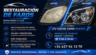 Restauración y pulido de faros