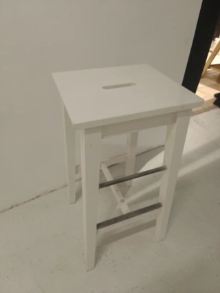 4 unidades Taburete alto cocina blanco 15€x4