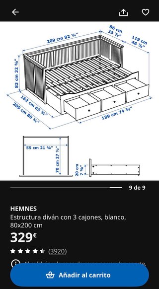 Cama nido blanca con cajones