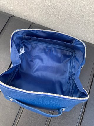 Neceser de viaje polipiel azul