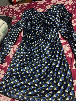 Vestido fiesta estampado geométrico