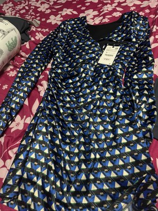 Vestido fiesta estampado geométrico
