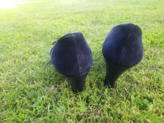 Zapatos de ante azul marino