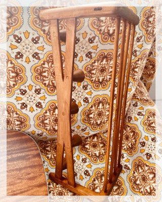 Perchero mid century sombrerero madera vintage