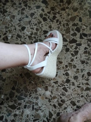 Sandalias de plataforma blancas