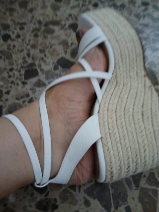 Sandalias de plataforma blancas