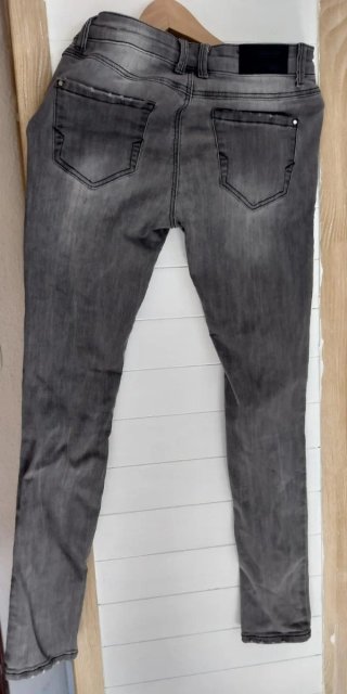 Pantalones Stradivarius vaqueros grises talla 36