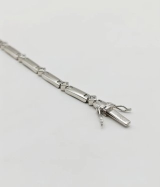 Pulsera Oro Blanco 18K con brillantes