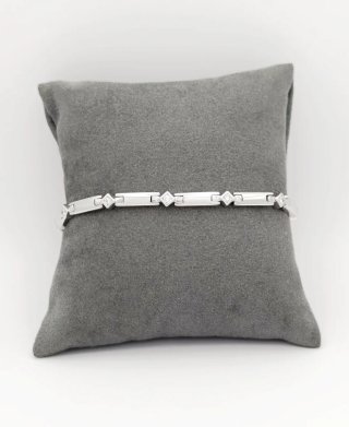 Pulsera Oro Blanco 18K con brillantes