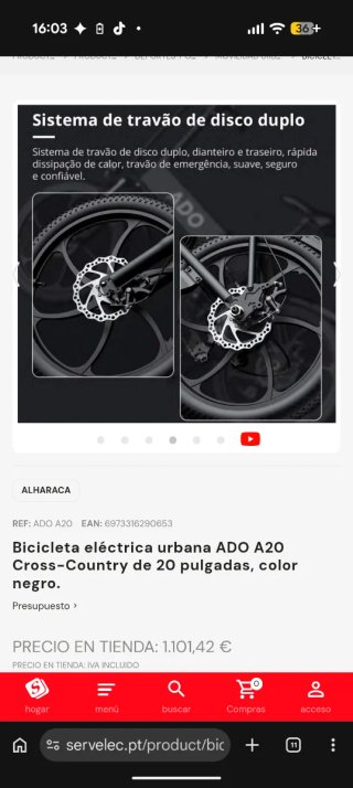 Bicicleta plegable ADO NUEVA Plegable