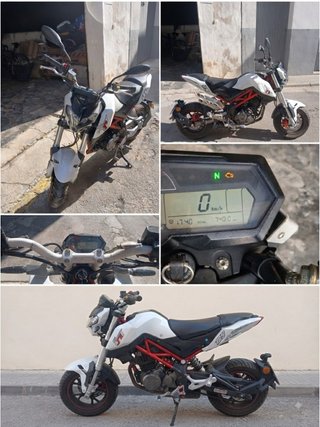 Benelli TNT 125 Naked Blanca i vermella