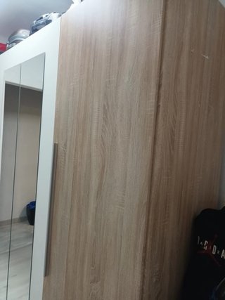 Armario doble madera y espejo
