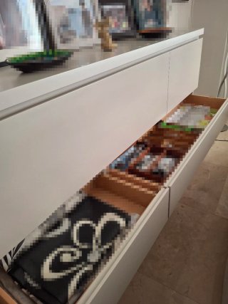 Mueble buffet lacado gris claro madera