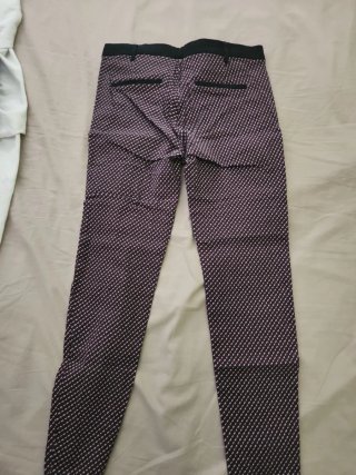 Pantalones Chinos Estampados Morado Blanco