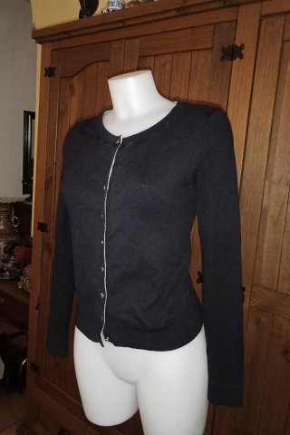 Banana Republic Cárdigan Negro Botones Dorados