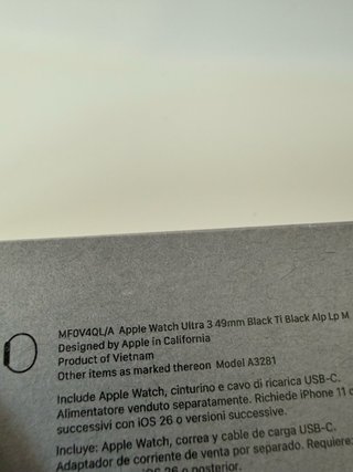 Apple Watch Ultra 3 Negro Titanio
