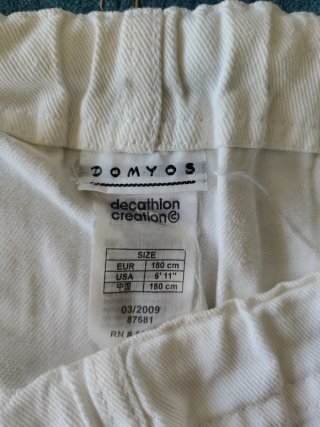 Traje Aikido Blanco Talla 180