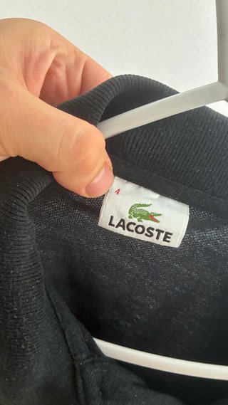 Polo Lacoste Negro Talla S
