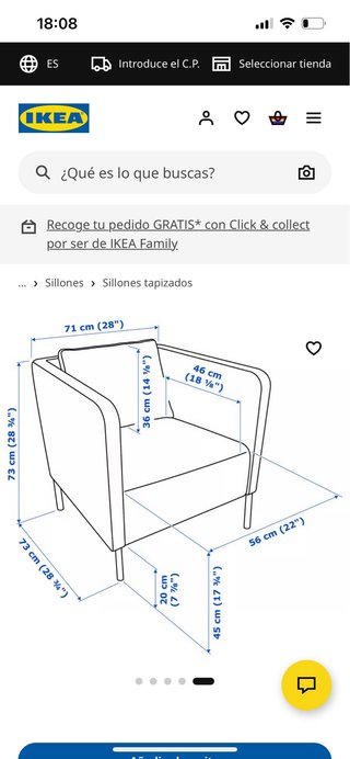 2 Sillones amarillos Ikea