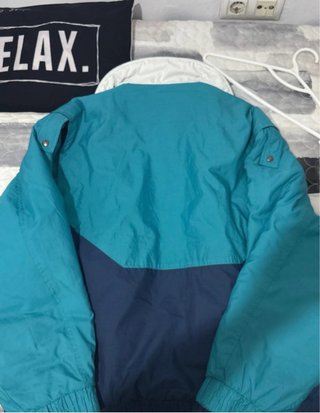 Abrigo Ski Vintage Teal y Azul