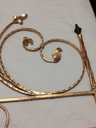 Cabecero de cama metálico dorado 150cm