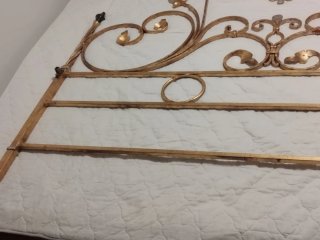 Cabecero de cama metálico dorado 150cm