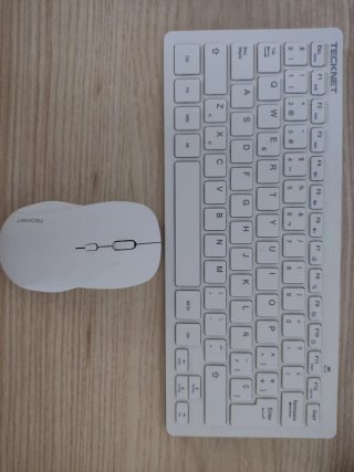 Teclado y Ratón Inalámbricos TeckNet Blancos
