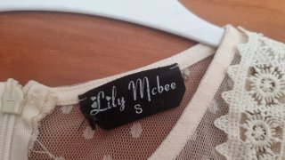 Vestido Lily Mcbee Talla S Encaje Tul Plumeti