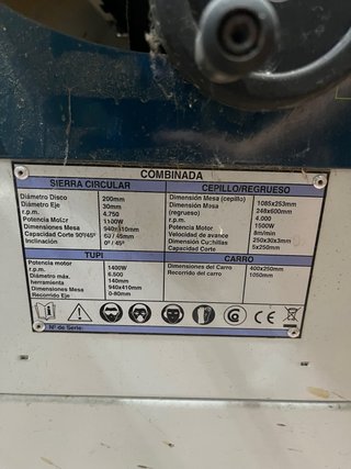 Mesa de corte para madera