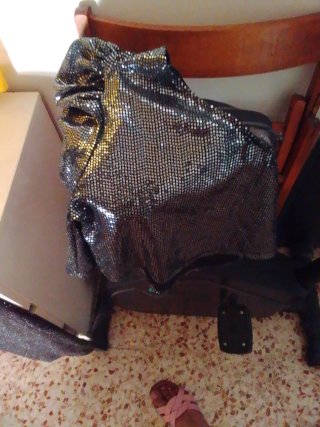 Conjunto Top y Pantalón Mujer Brillo