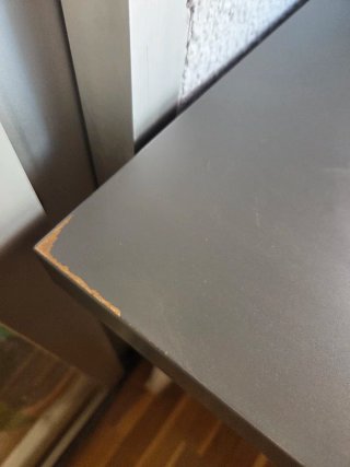 Mesa escritorio Linnmon gris oscuro