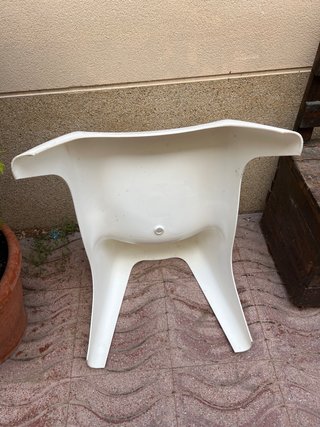 Sillón IKEA PS VÅGÖ Blanco Plástico DESCATALOGADO
