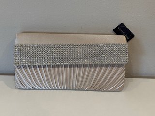 NUEVO Bolso de fiesta beige con pedrería
