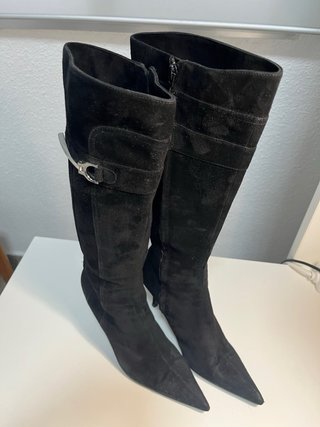 Botas Zara Tacón Alto Negro