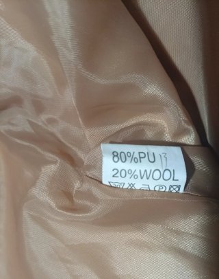 Chaqueta Biker Bomber Beige Sintética Nueva