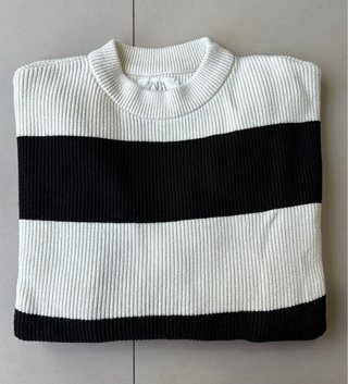 Jersey Zara Kids Rayas Negras y Blancas