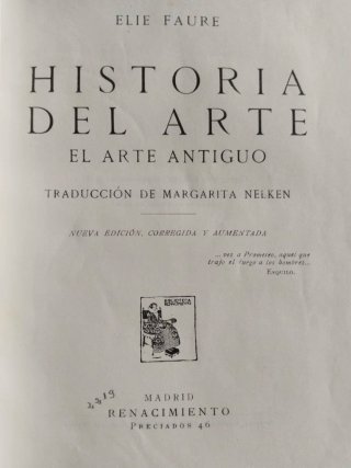Élie Faure – Historia del Arte – El Arte Antiguo +
