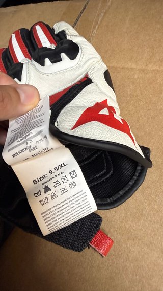 Guantes Dainese Mig 3 Rojo/Blanco 9.5/XL