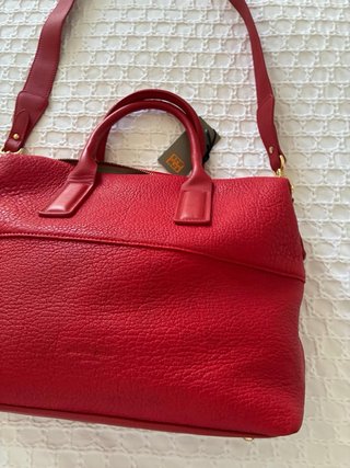 Bolso de piel Gigi rojo hecho en España