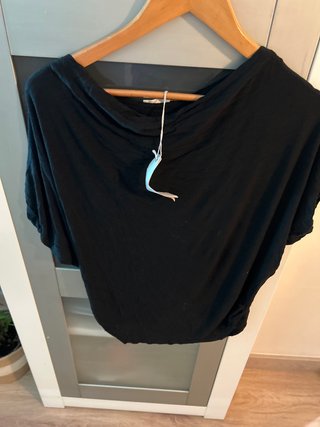 Camiseta negra mujer manga corta