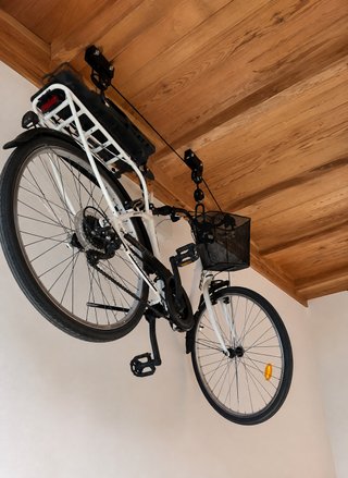 Poleas para colgar bicicletas en techo