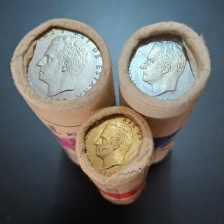 1, 5 y 25 Pesetas Tres Cartuchos de 1980 *80)