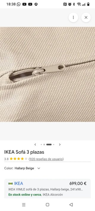 Fundas Sofá Vimle Ikea Beige