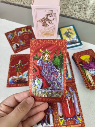 Tarot Rojo Rubí Láser Nuevo